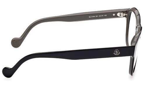 新品 MONCLER ML5156 モンクレール・アイウェア ロゴプレート ウェリントン 眼鏡フレーム 黒ぶち メガネ_画像6