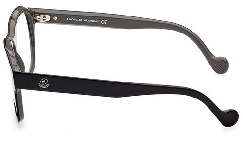 新品 MONCLER ML5156 モンクレール・アイウェア ロゴプレート ウェリントン 眼鏡フレーム 黒ぶち メガネ_画像4