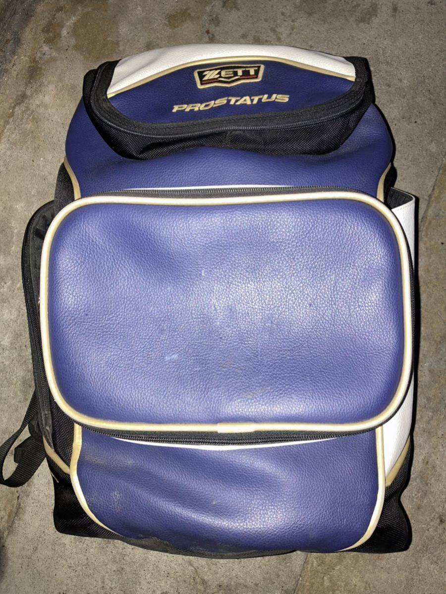 [ZETT PROSTATUS] Z Pro stay tas rucksack backpack Day Pack bag bag bag bag navy blue × white * Baseball baseball 