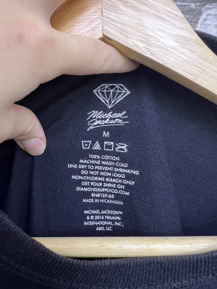 M Diamond SUPPLY CO ダイアモンドサプライ マイケルジャクソン コラボTシャツ 長袖Tシャツ 長袖 Tシャツ ロンT 長袖カットソー トップス_画像3