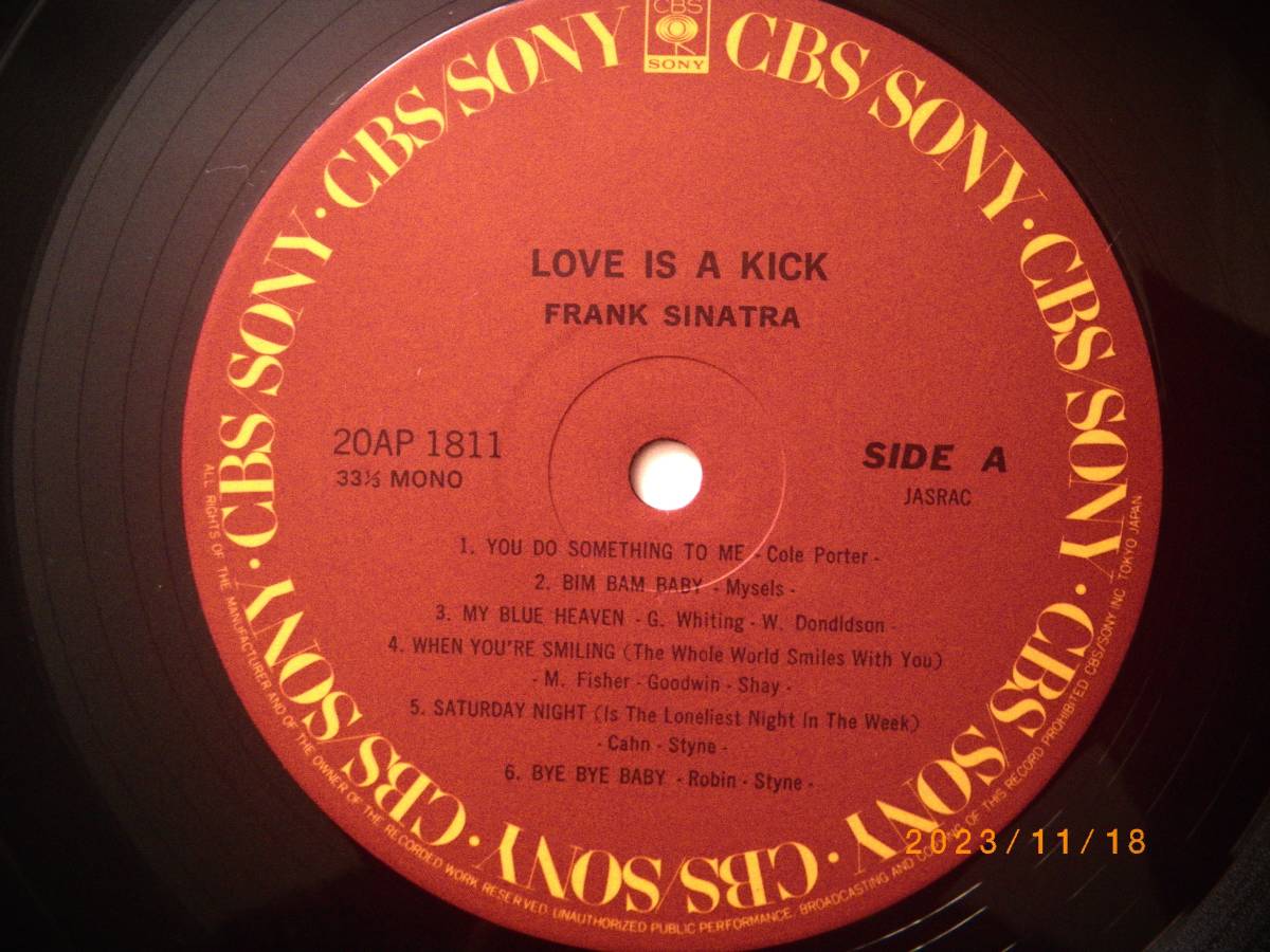 ◎フランク・シナトラ／FRANK SINATRA【LOVE IS A KICK】LP／美盤◎_画像4