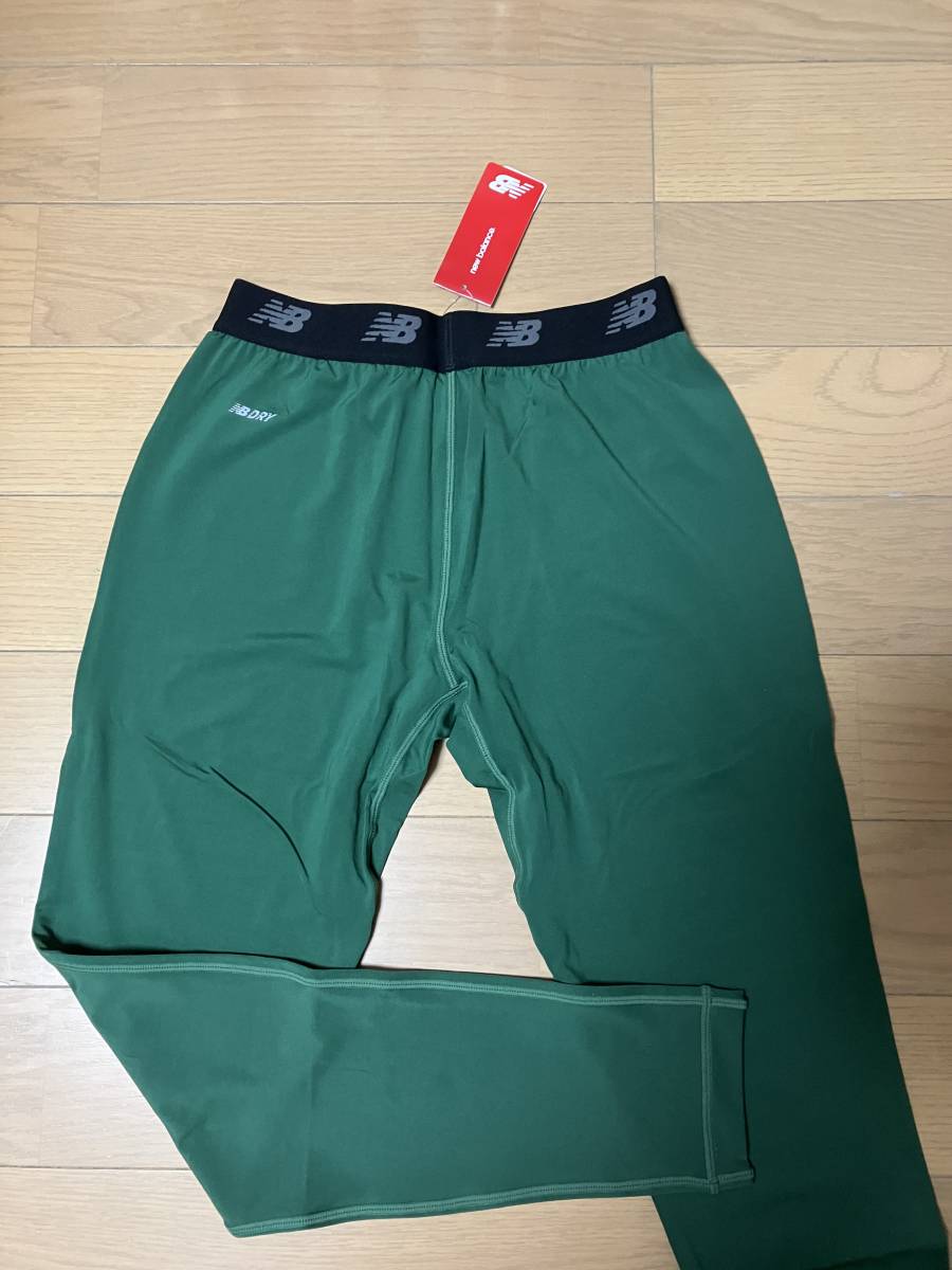 New balance men's long tights 2XL green new goods * settlement of accounts sale *.