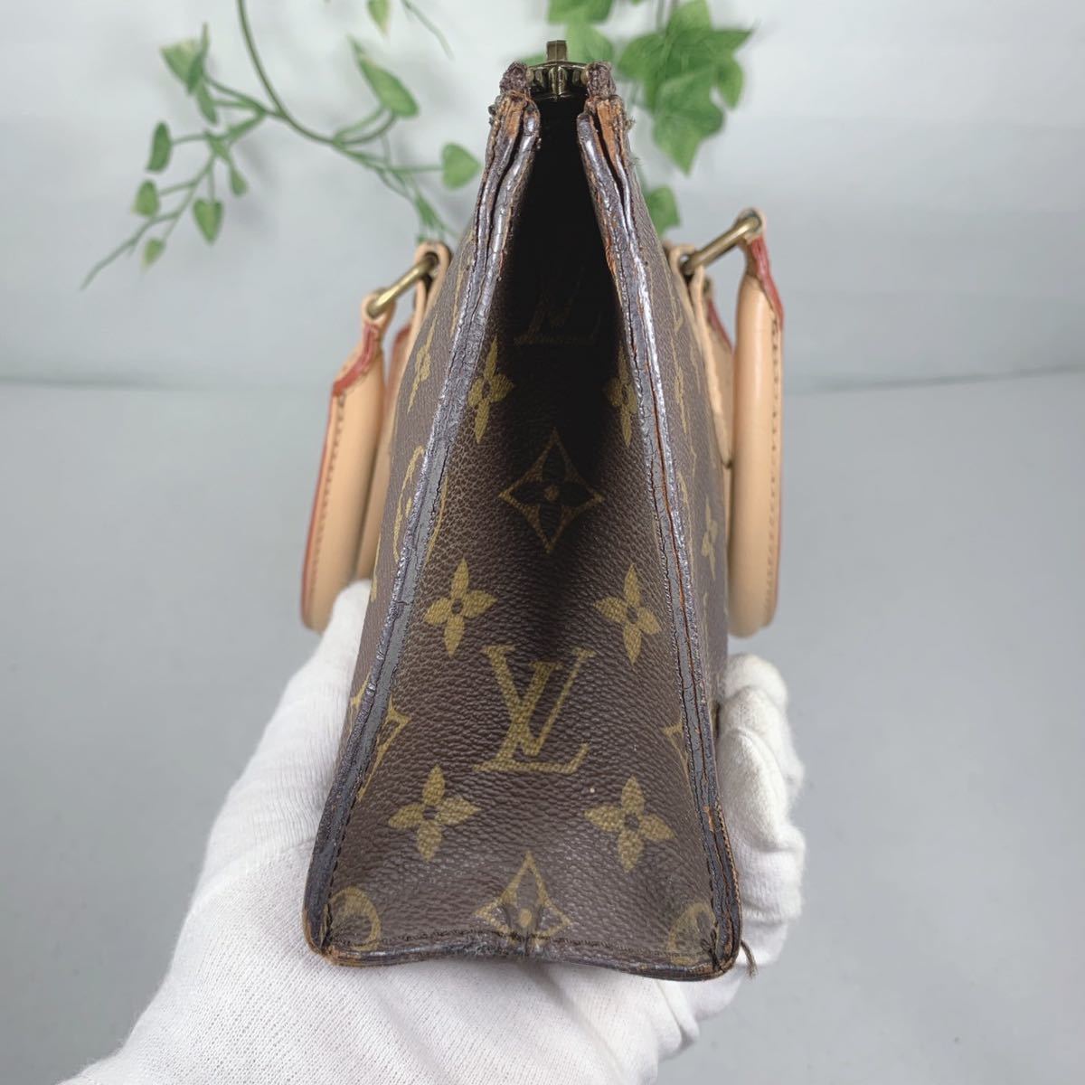 1円 LOUIS VUITTON ルイヴィトンモノグラム トリアングル ハンドバッグ M51360 正規品_画像2