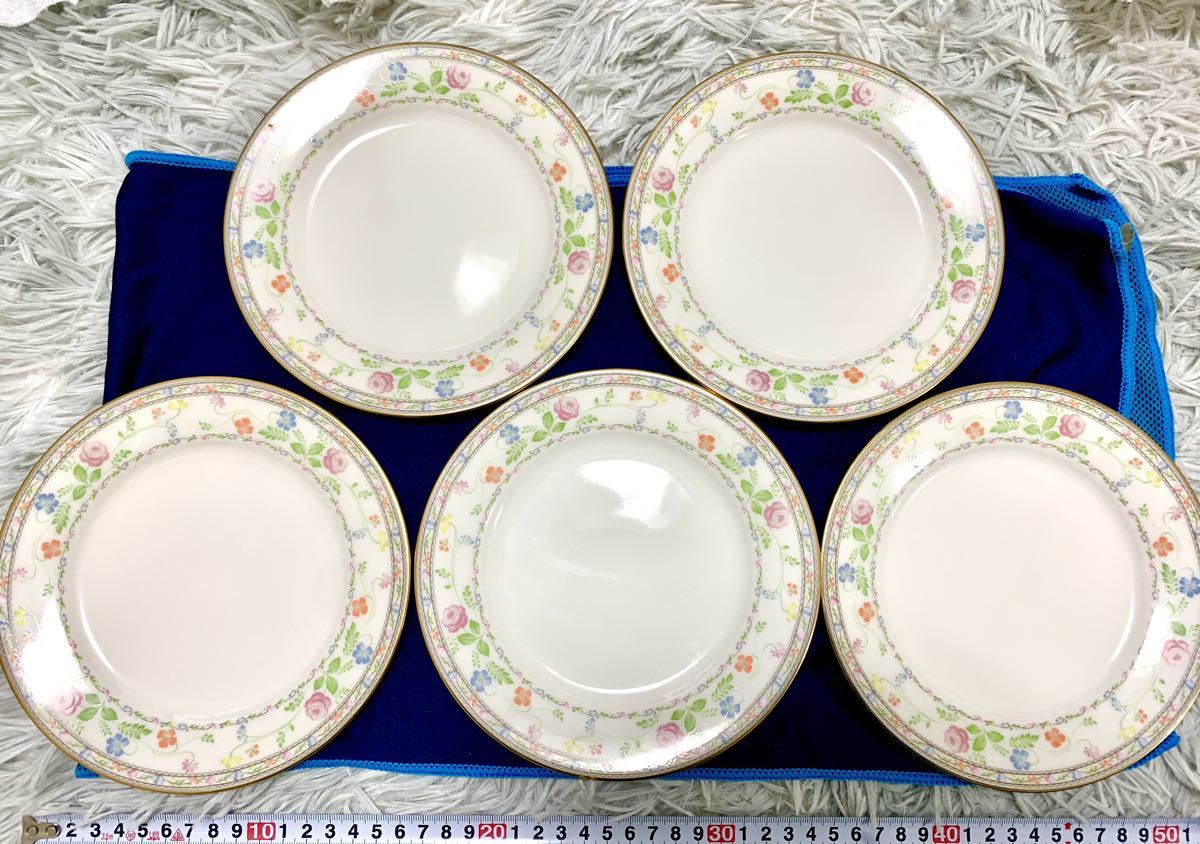  Noritake｜ノリタケ｜花柄18cm お皿 5枚セット