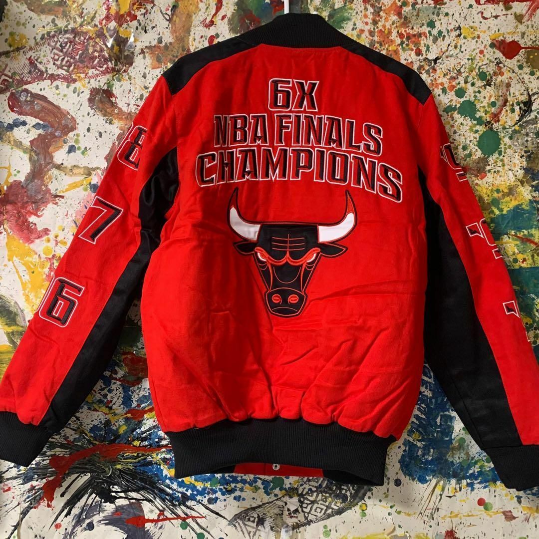 Chicago bulls スタジャン ブルゾン バスケ NBA シカゴブルズ マイケルジョーダン アウター メンズ 新品 上着 ジャケット　ジャンパー_画像8