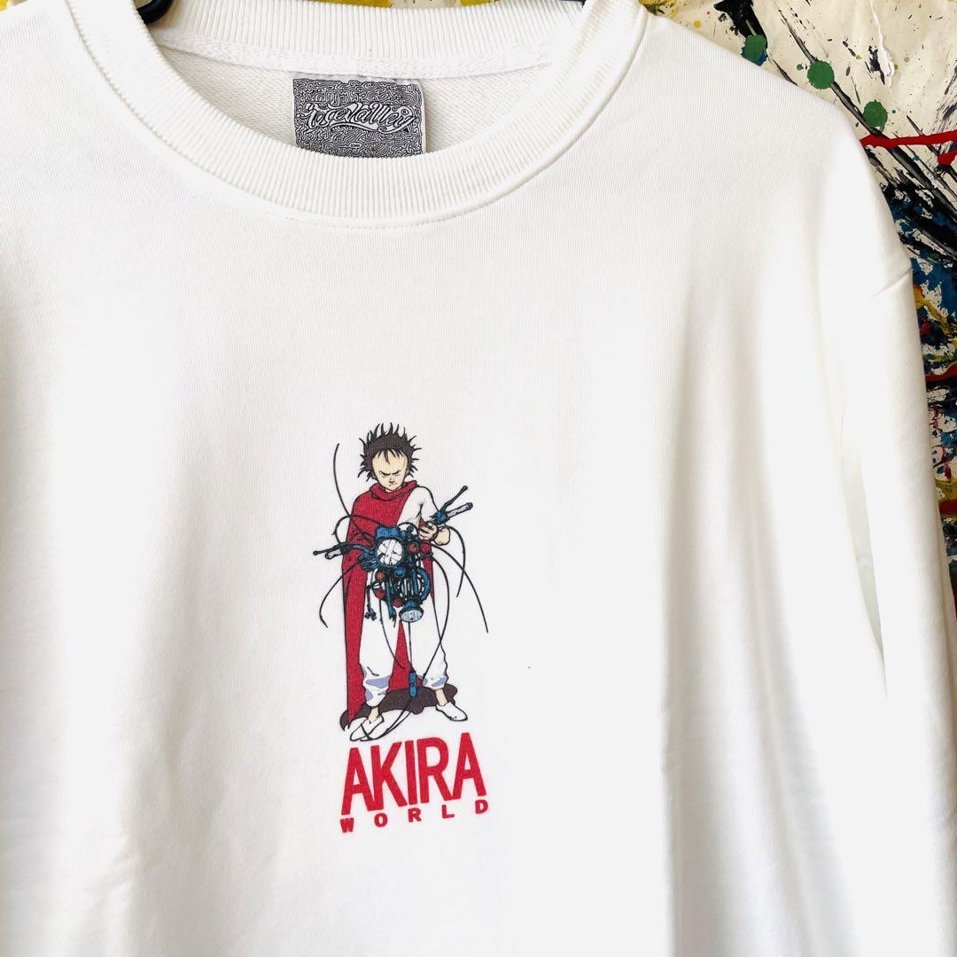 AKIRA リプリント スウェット ロンT ホワイト AKIRA メンズ トレーナー 白 ホワイト 綿 コットン 新品 新品未使用