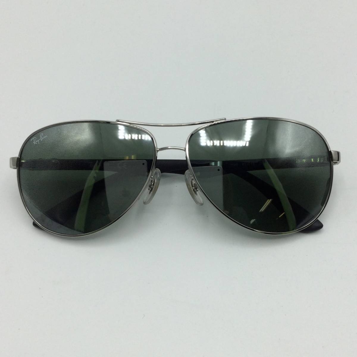 S57★ Ray-Ban レイバン RB8313 ティアドロップ型 サングラス 61□31 ブラックカラー 保存ケース クロス付き 現状品 ★_画像2