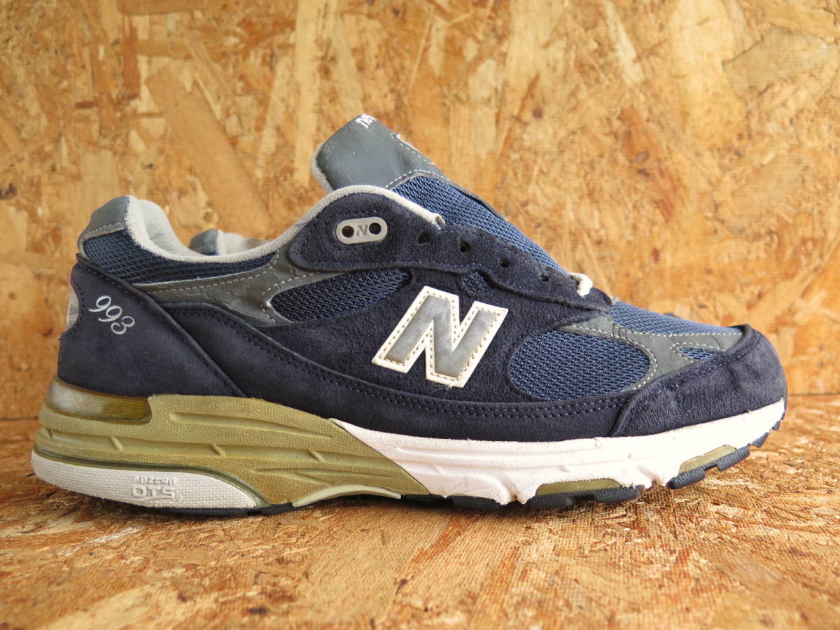 26cm USA製 MR993NV ニューバランス New Balance US8 レザー アメリカ製 990 991 993 スエード 1300 復刻モデル NAVY ネイビー_画像5