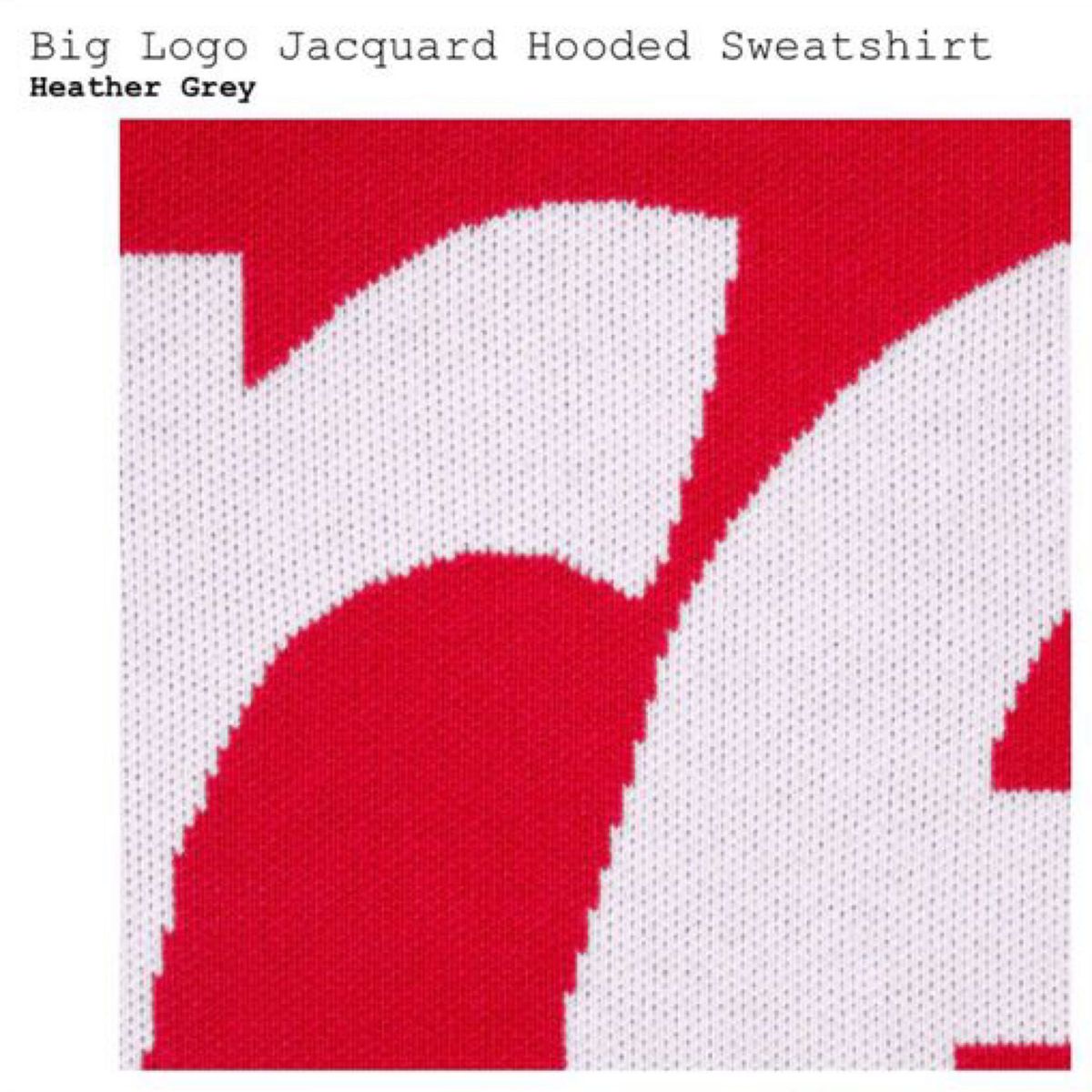 シュプリームBig Logo Jacquard HoodedSweatshirt