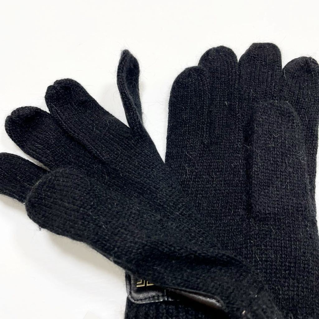  new goods Lanvin gloves black Anne gola. sheep leather N