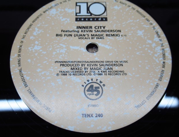 Inner City / Big Fun / TENX 240 / 12inc / クラブミュージックレコード LP ▼の画像3