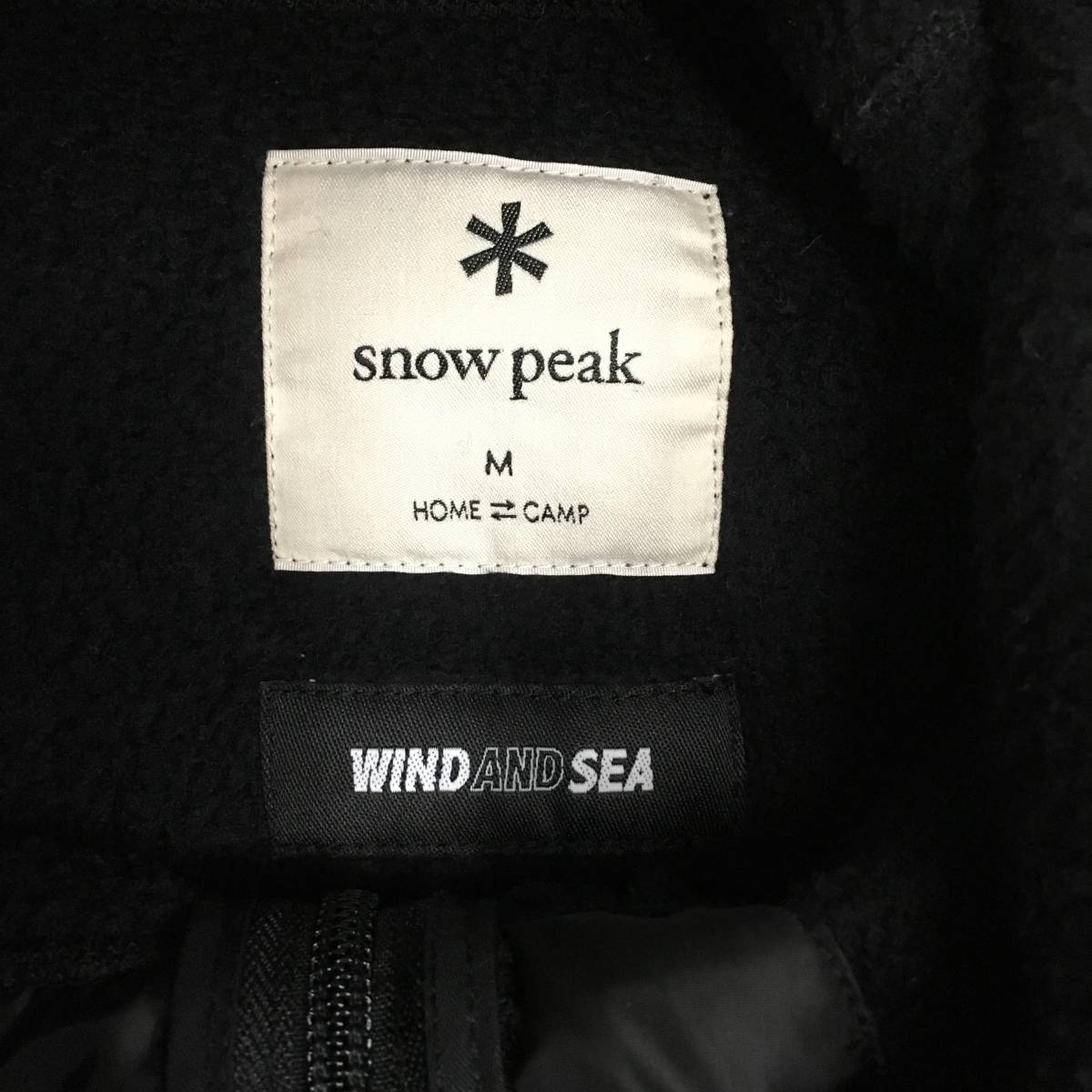 ●古3916　snow peak　スノーピーク　WIND AND SEA　ボアフリースジャケット　WAS-JK-21AM701　Mサイズ_画像6