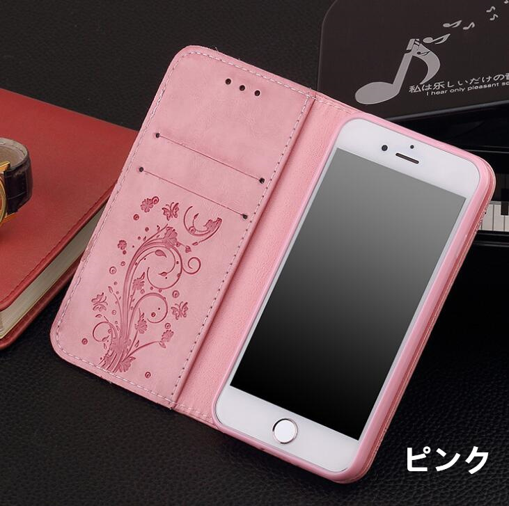 iPhone 7/8PLUS スマホケース かわいい 蝶柄 花柄 手帳型スマホケース スタンド機能　Aタイプ_画像1