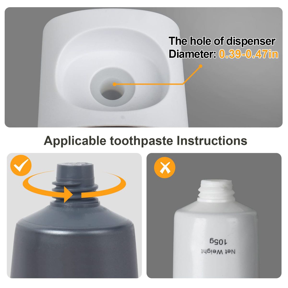 iHave 歯磨き粉ディスペンサー 壁に取り付け 浴室用 自動歯磨き粉絞り器 グレー