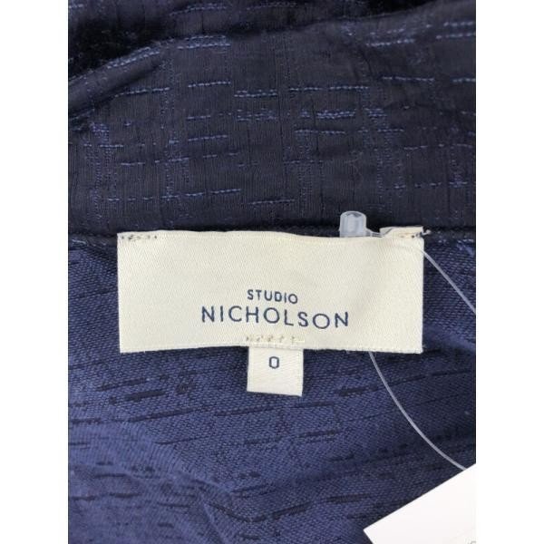 STUDIO NICHOLSON スタジオ ニコルソン ノーカラーワンピース コート ネイビー サイズ:0 レディース ITH1F71F2PSG_画像3