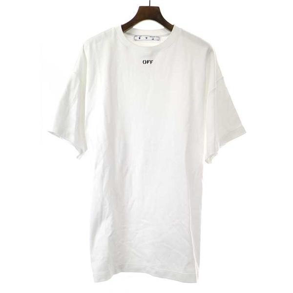 OFF-WHITE オフホワイト ロゴプリントオーバーサイズTシャツ/ワンピース ホワイト サイズ:36 レディース ITK0ZD8BQDX4