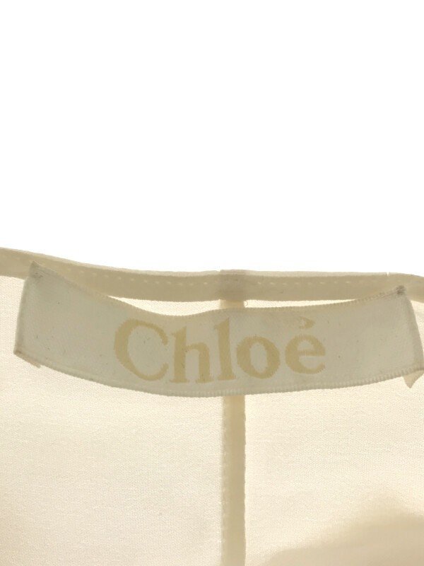 Chloe クロエ 15SS ノースリーブシルクトップス アイボリー 34 ITM7FLN31XWTの画像3