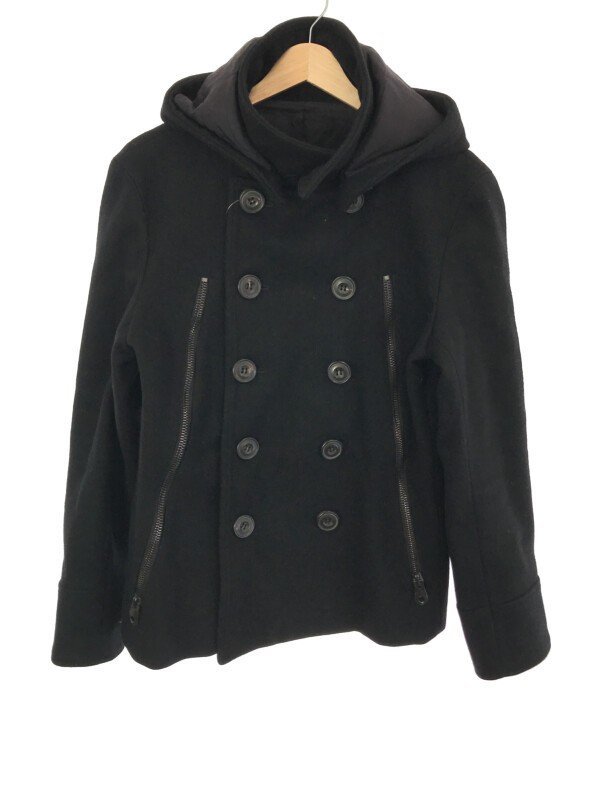 junhashimoto ジュンハシモト 11AW ZIP&HOODED P-COAT フーデットピーコート ブラック 3 IT2IKD6NOVL0