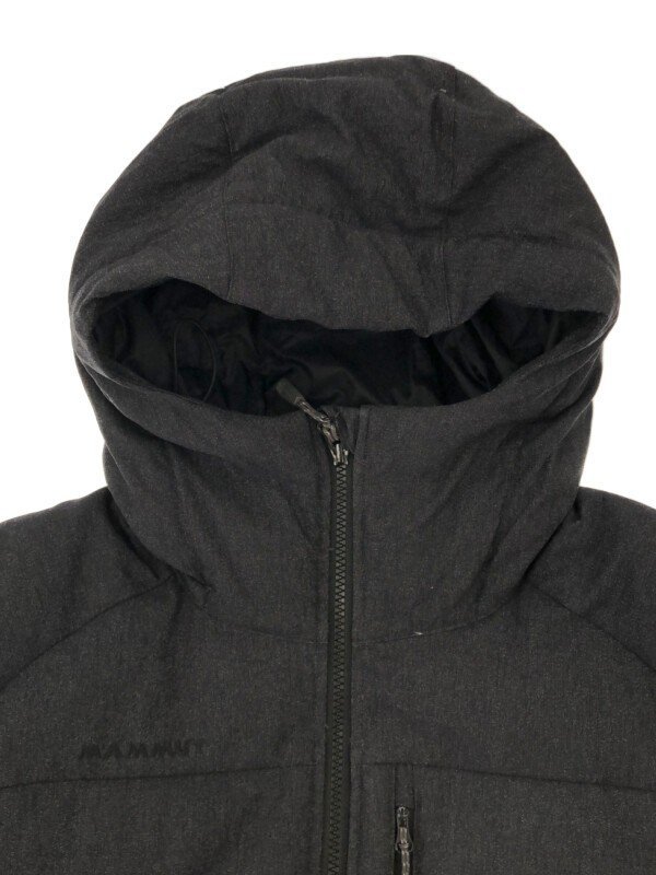 MAMMUT マムート Serac Hoody Herringbone Down ジップアップナイロンダウンジャケット ブラック S ITU580CDI72H_画像4