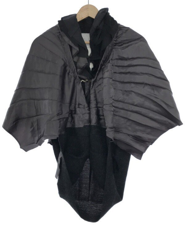 sacai サカイ 10AW フリルレイヤードロングニットベスト グレー 3 IT3EE13CL34M