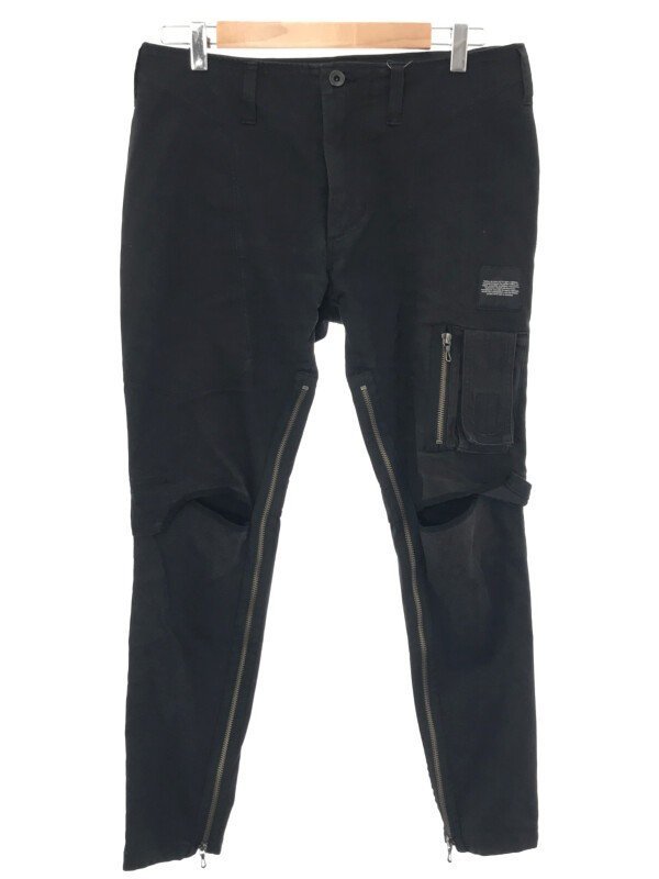 JULIUS ユリウス 20SS ZIP MOTORCYCLE PANTS ストレッチパンツ ブラック 2 ITRGUQM63SU8