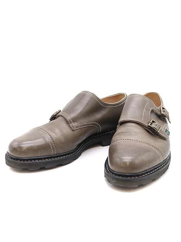 paraboot パラブーツ WILLIAM ダブルモンクストラップレザーシューズ グレー系 8 ITZU6YYE6W4G