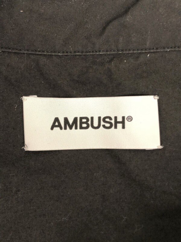 AMBUSH アンブッシュ ロゴプリントオーバーサイズ半袖シャツ ブラック 46 ITM4W9PFU3FA_画像3