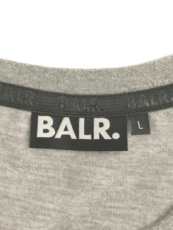 BALR ボーラー メタルロゴプレートサイドジップTシャツ グレー L IT484Q1JGGK8_画像3