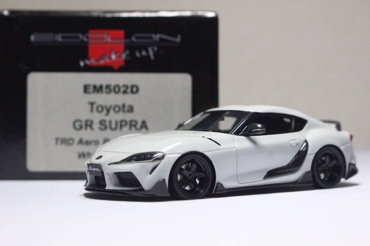 1/43 Make Up Toyota GR Supra 2019 TRD Packag White EM502D EIDOLON / メイクアップ トヨタ GR スープラ 2019 TRD ホワイトアイドロン_画像1