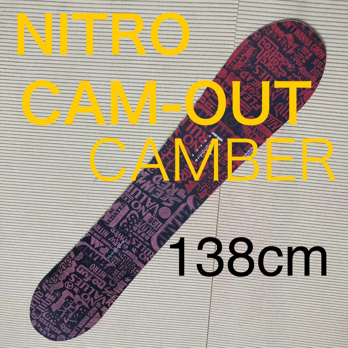 NITRO  ナイトロ  CAM-OUT カムアウト　CAMBER キャンバー　138cm