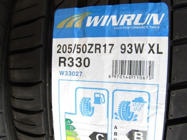 未使用！送料安い！ 4本セット WINRUN ウインラン R330　205/50ZR17 93W XL　2021年製　引取り大歓迎　（S10066）_画像8