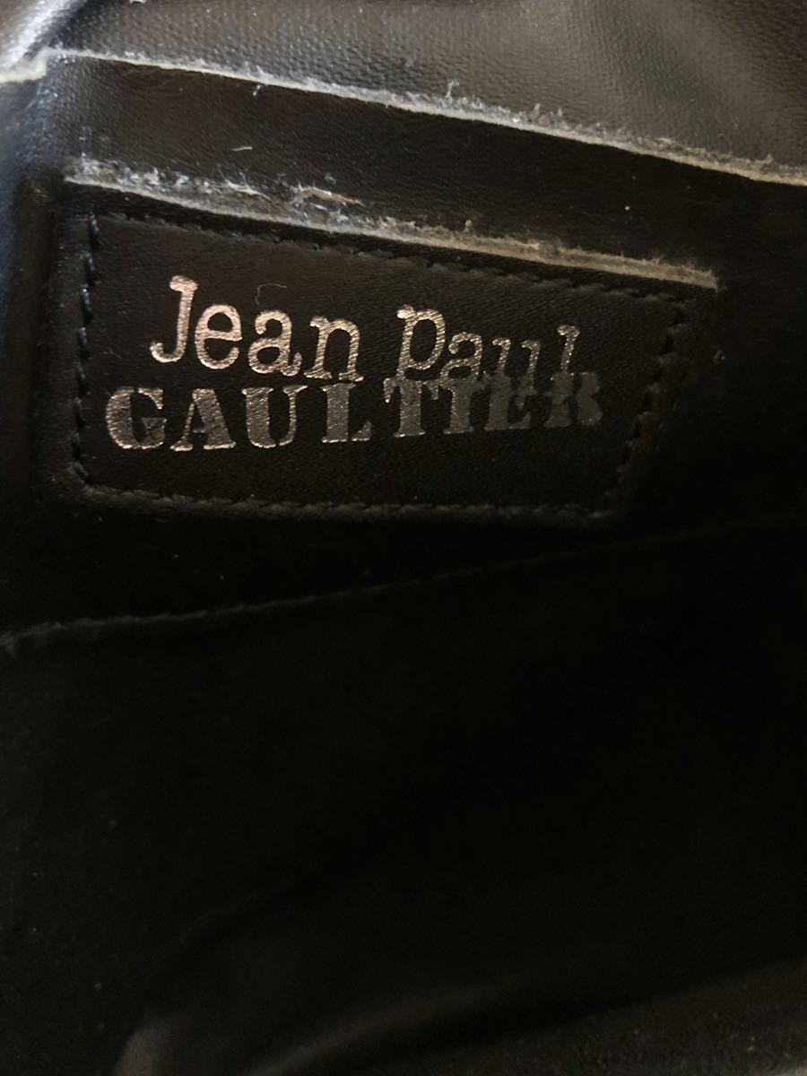 廃盤品Jean Paul GAULTIER ジャンポールゴルチエ メタルプレートレザーハンドバッグ _画像9