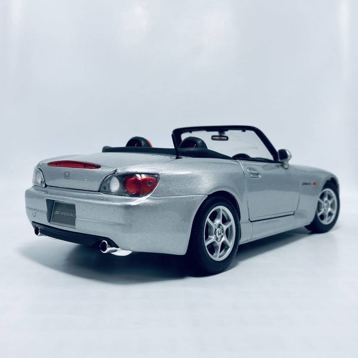 外箱無し 磨き処理済み Maisto 1/18 1999年式 AP1型 ホンダ S2000 シルバー_画像2