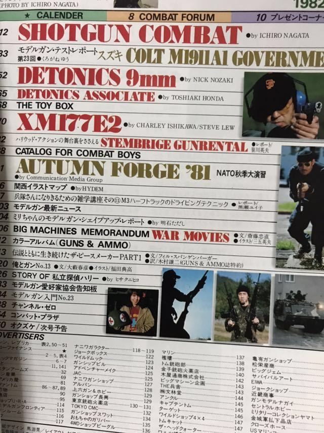 同梱取置歓迎古雑誌「月刊コンバットマガジン1982年4月号」COMBAT銃鉄砲武器兵器ライフルピストルgunの画像2