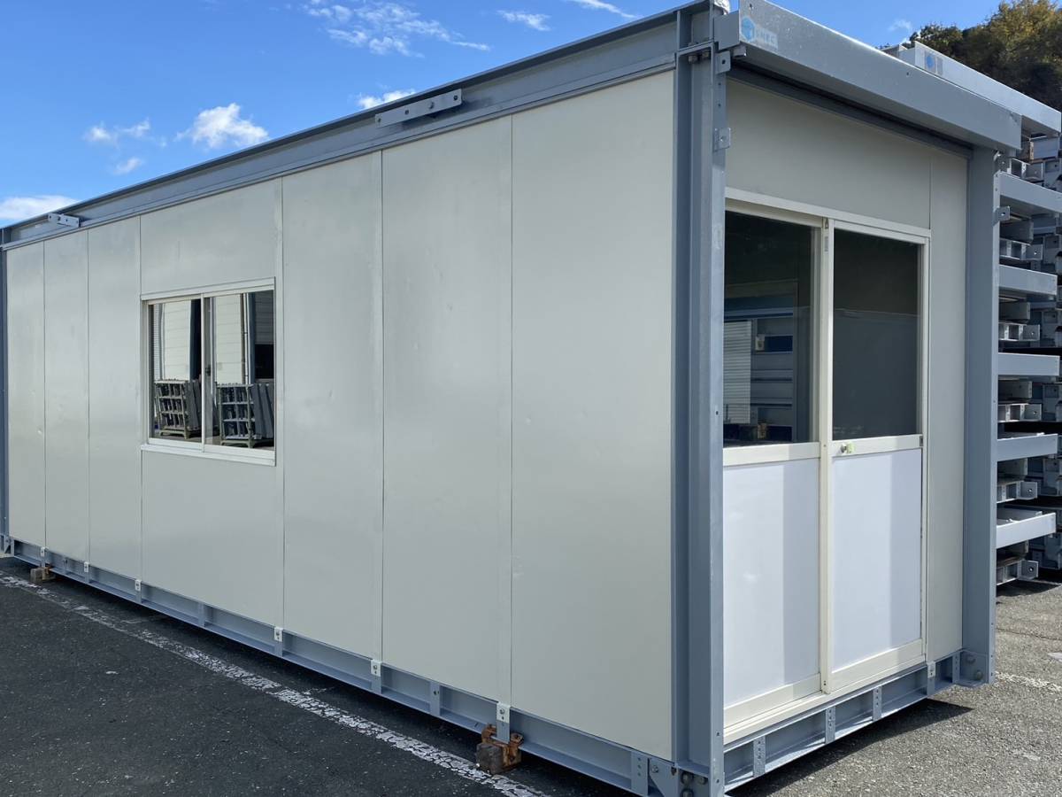愛知発】スーパーハウス コンテナ 物置 ユニットハウス 5.3坪 仮設 .道場 プレハブ 倉庫 事務所 10.6畳 道場 実習生 農業 休憩室 工具、DIY用品