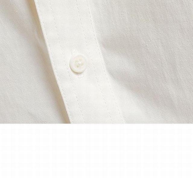 カジュアルシャツ 長袖シャツ メンズ シャツ 開襟シャツ 通勤 スリム メンズファッション 秋服 ホワイト 3XL_画像3