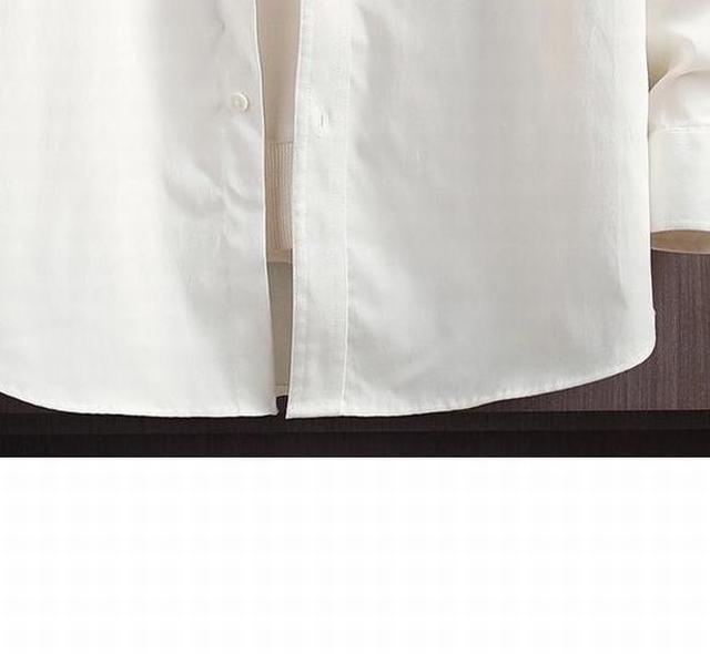 カジュアルシャツ 長袖シャツ メンズ シャツ 開襟シャツ 通勤 スリム メンズファッション 秋服 ホワイト 3XL_画像6