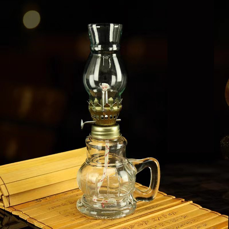 オイルランプ ガラス レトロ アンティーク ランタン　灯油ランプ　テーブルランプ 卓上照明 　アルコールランプ_画像1