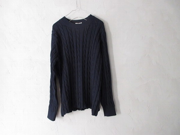 23ss AURALEE AURALEE COTTON CORD CABLE KNIT BIG P/O