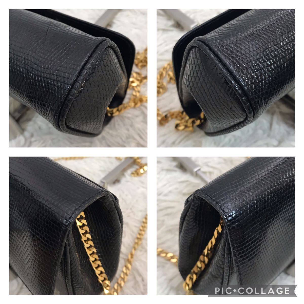 1円【極美品/希少】セリーヌ CELINE チェーン ショルダーバッグ リザード ハンドバッグ トリオンフ ロゴ金具 黒 ブラック 革 レザー ミニ の商品詳細 | Yahoo!オークション | One Map by FROM JAPAN