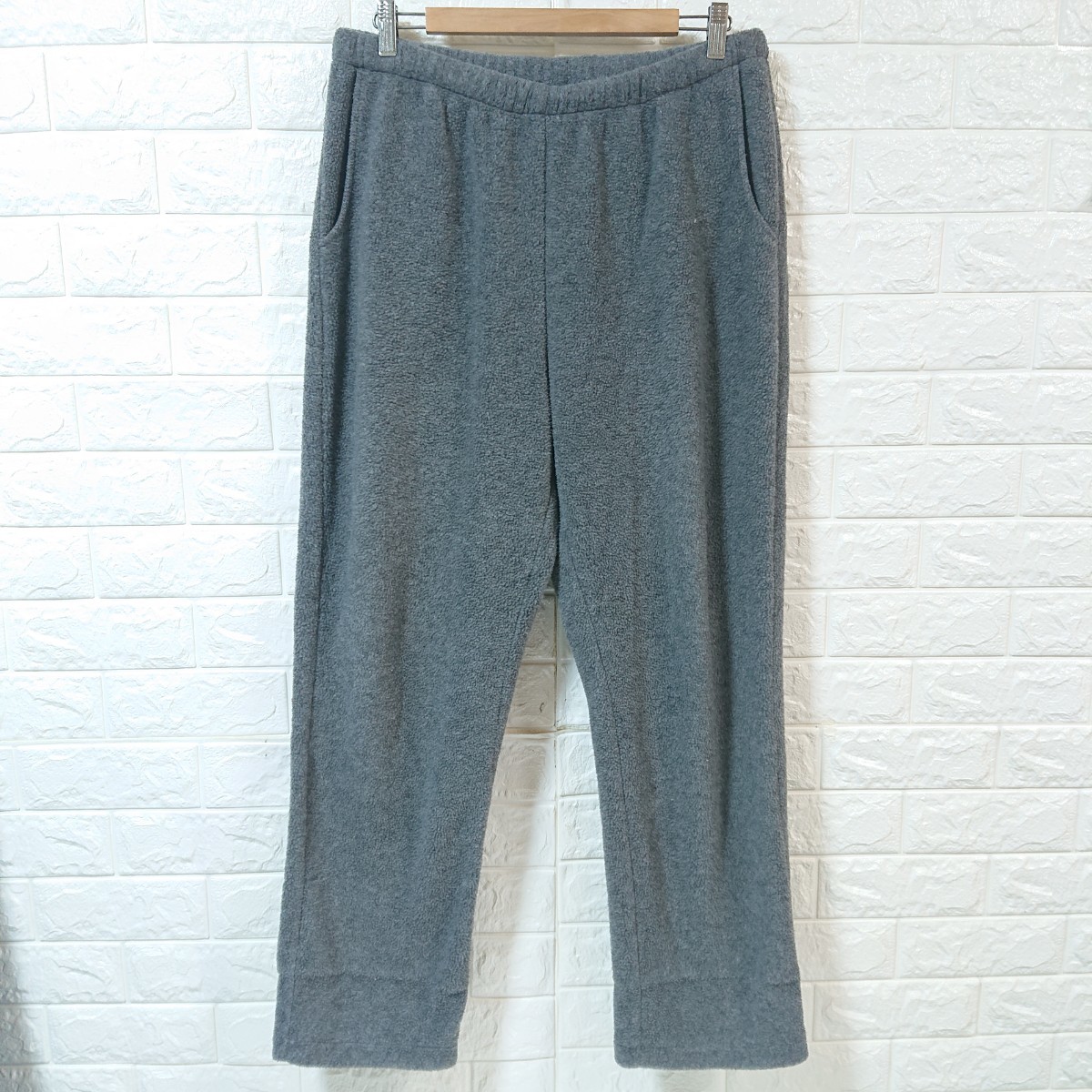 【USA製】90s Vintage LANDS' END ヴィンテージ ランズエンド POLARTEC ポーラテック フリース パンツ Lサイズ グレー fleece pants_画像2