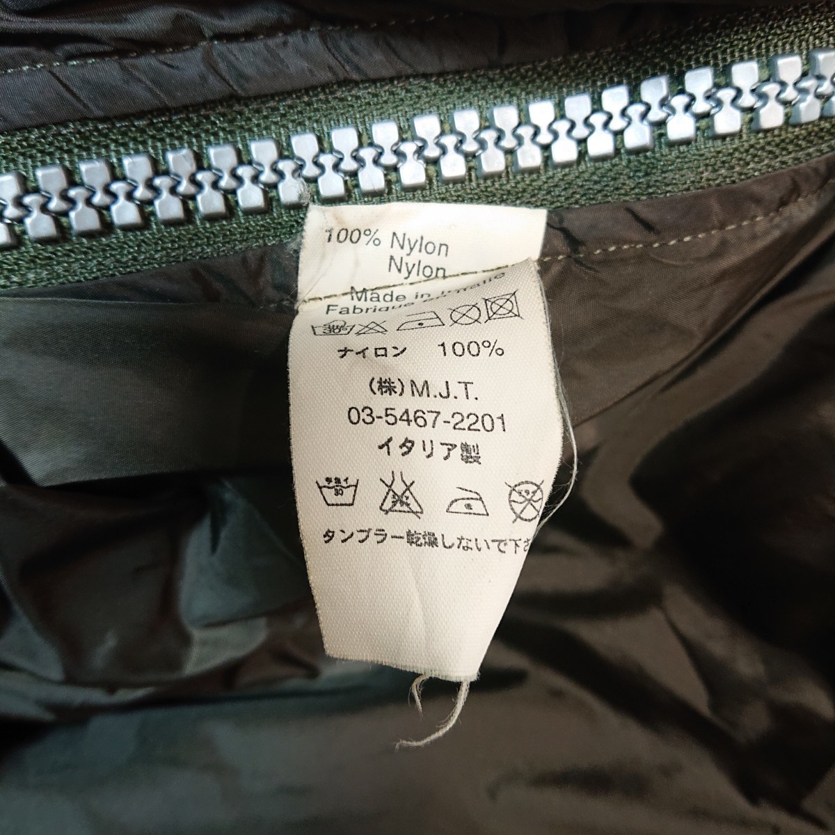 【イタリア製】90s JIGSAW MENSWEAR LONDON 英国 ジグソー 中綿 アノラック パーカー ジャケット Mサイズ カーキ insulation anorak jacket_画像8