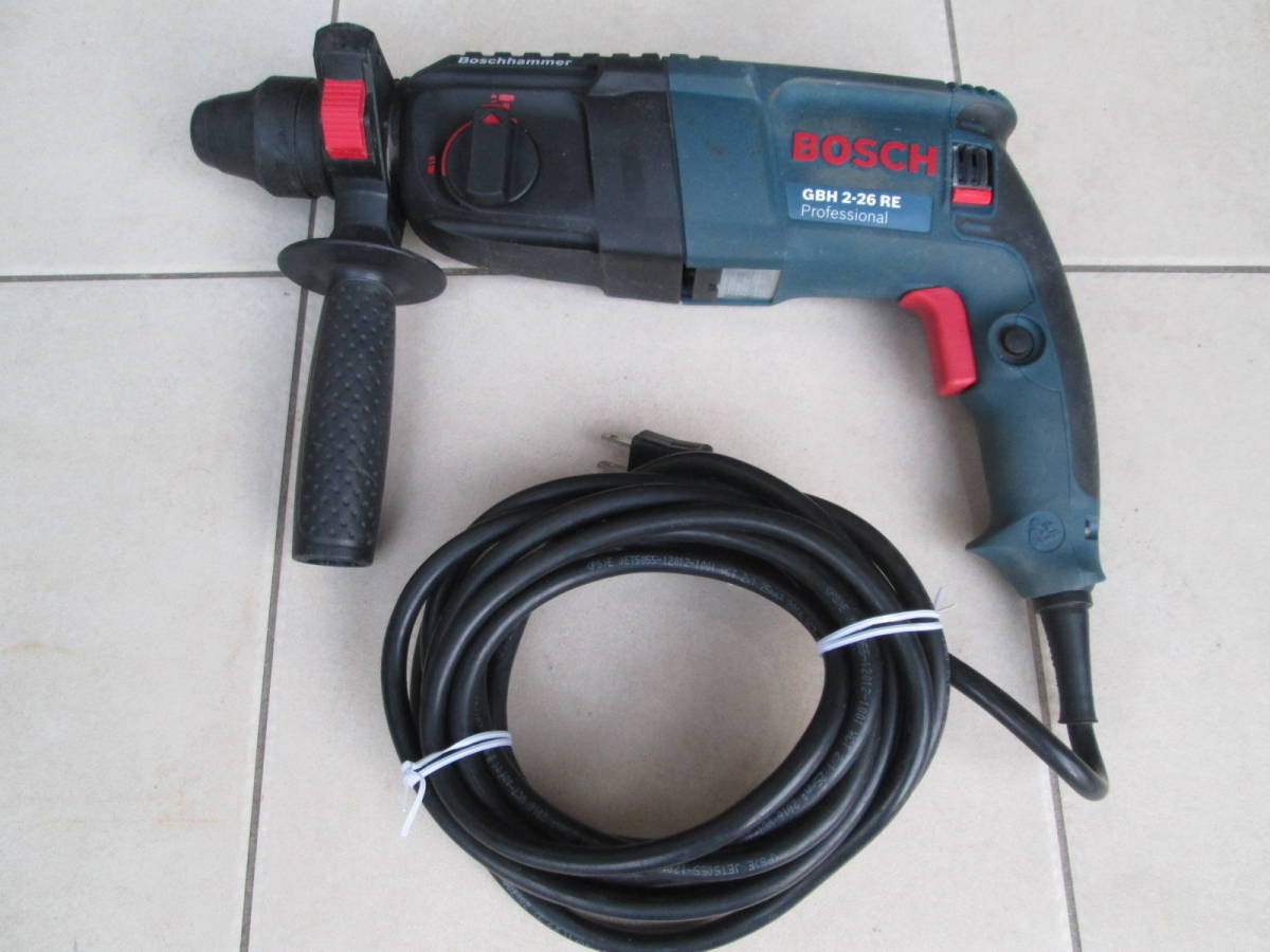 【電動工具・Bosch・ハンマードリル】ボッシュ / SDSプラス / GBH2-26REJ9型 Professional / 専用チャック＋中古ドリル / 直接引取り歓迎 _画像2