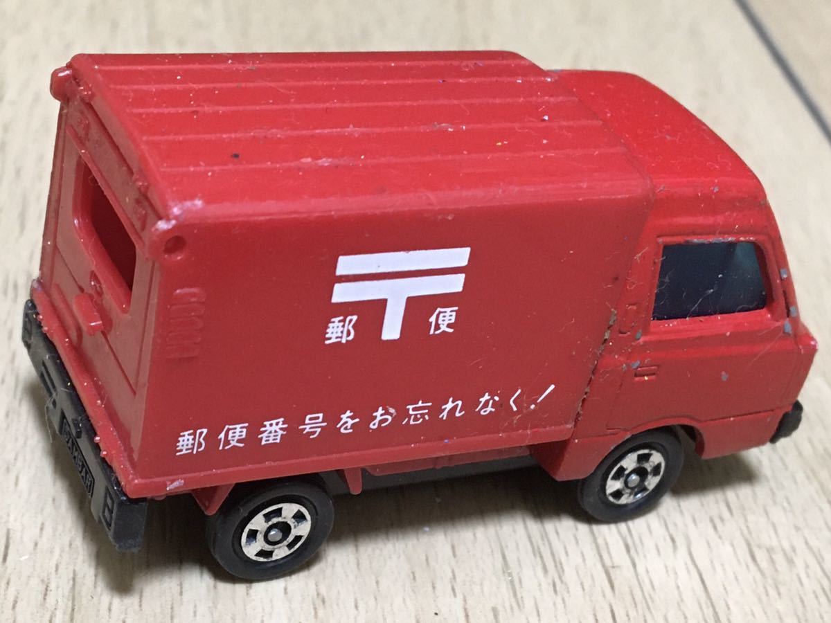 トミカ 日本製 No.31 スバル サンバー ハイルーフ パネルバン 1985年 郵便車 （91年発売の「トミカ公用車セット」 の物）_画像2