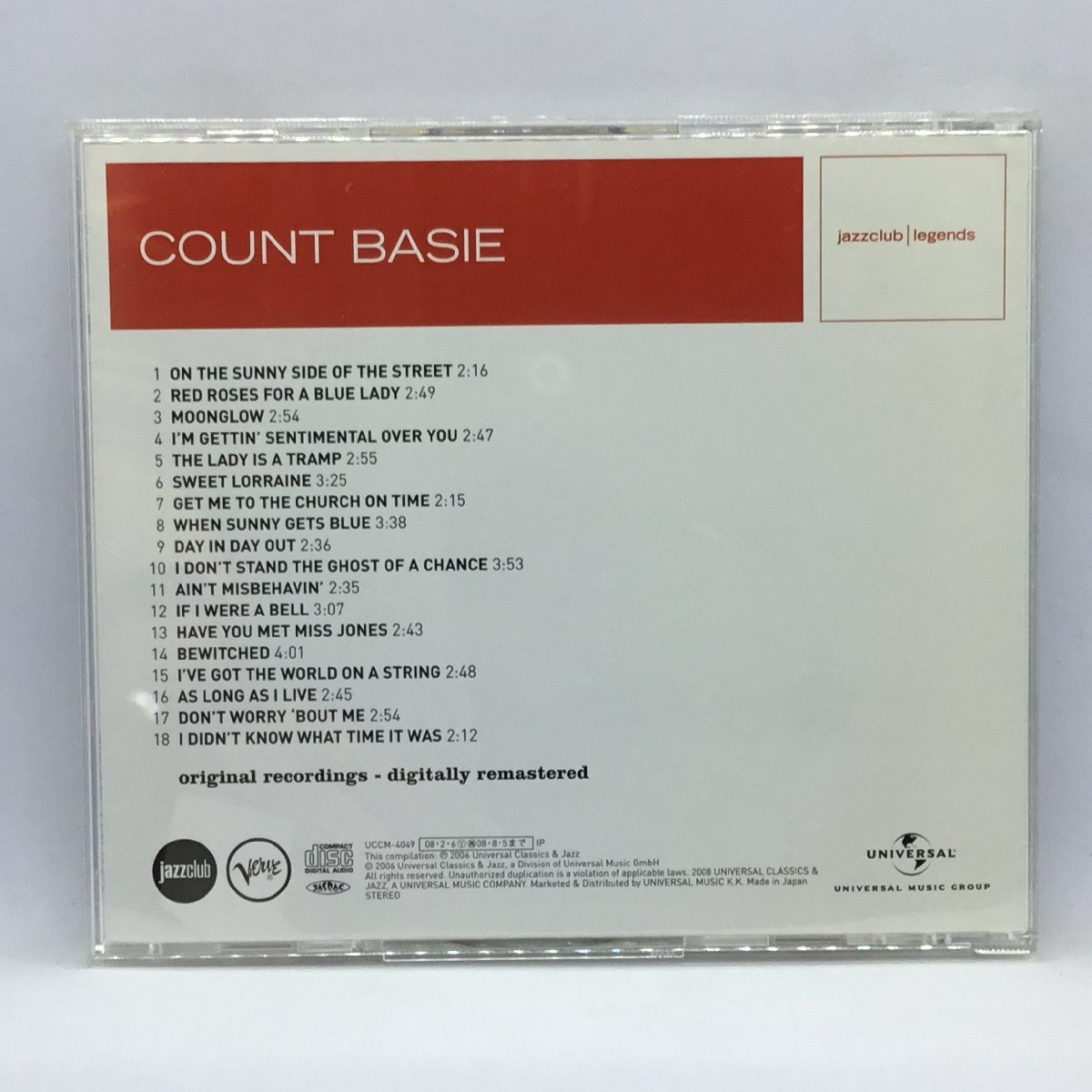 カウント・ベイシー / 明るい表通りで (CD) UCCM 4049　COUNT BASIE / ON THE SUNNY SIDE OF THE STREET_画像3