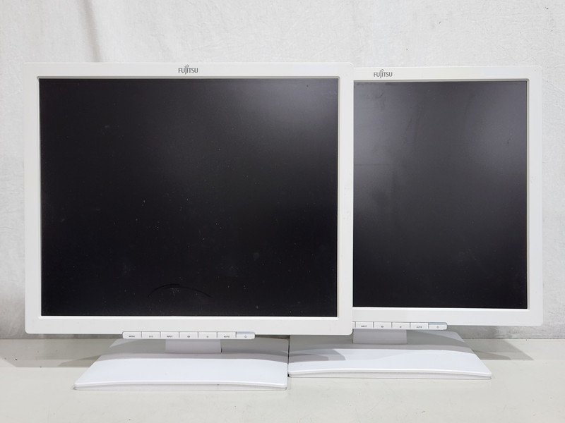 [ used ] Fujitsu liquid crystal square monitor VL-E19-72 19inch SXGA 1280×1024 IPS blue light reduction VGA/DVI-D 2018 year made 2 pcs display verification only (1)