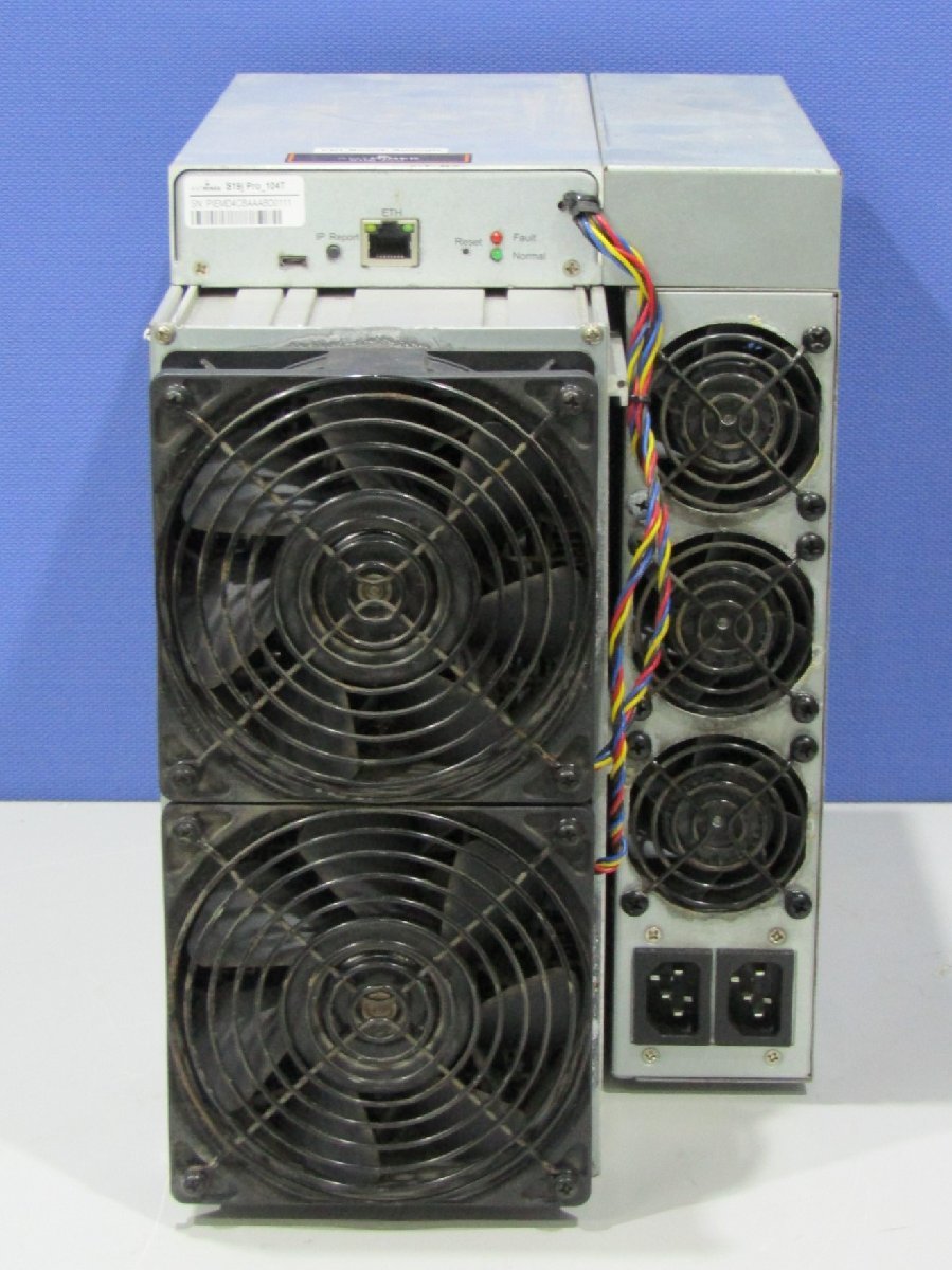 【中品】BITMAIN ANTMINER S19j Pro_104T ビットコインマイナー 104Th/S 採掘器 マイニング アントマイナー 200V 動作確認済_写真はサンプルとなります。