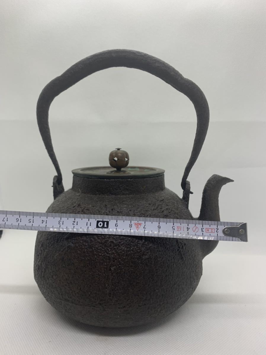 鉄瓶 茶道具 茶器 古鉄瓶　高さ約23cm横約18cm_画像10