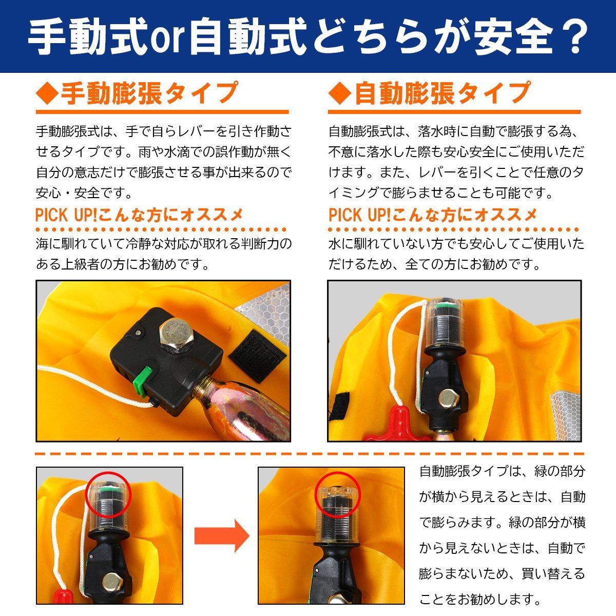 オリジナルカラー多数！ ライフジャケット 手動膨張式 腰巻 腰 ベルトタイプ ブラック/黒 ウェスト固定式 ※男女兼用！ フリーサイズ_画像6