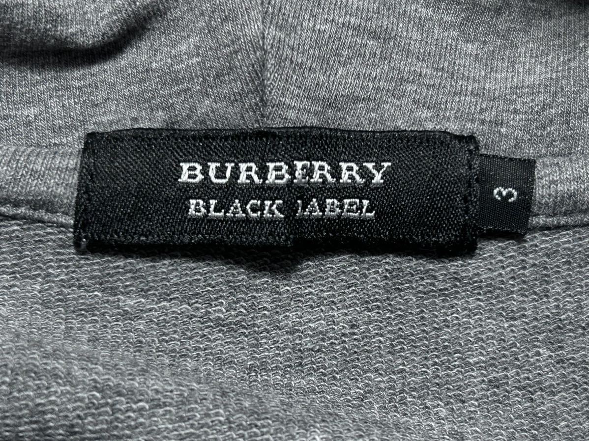 バーバリー ブラックレーベル ストレッチ フーディー スウェット 三陽商会　　正規品 ジップパーカー BURBERRY BLACK LABEL 玉8496_画像3